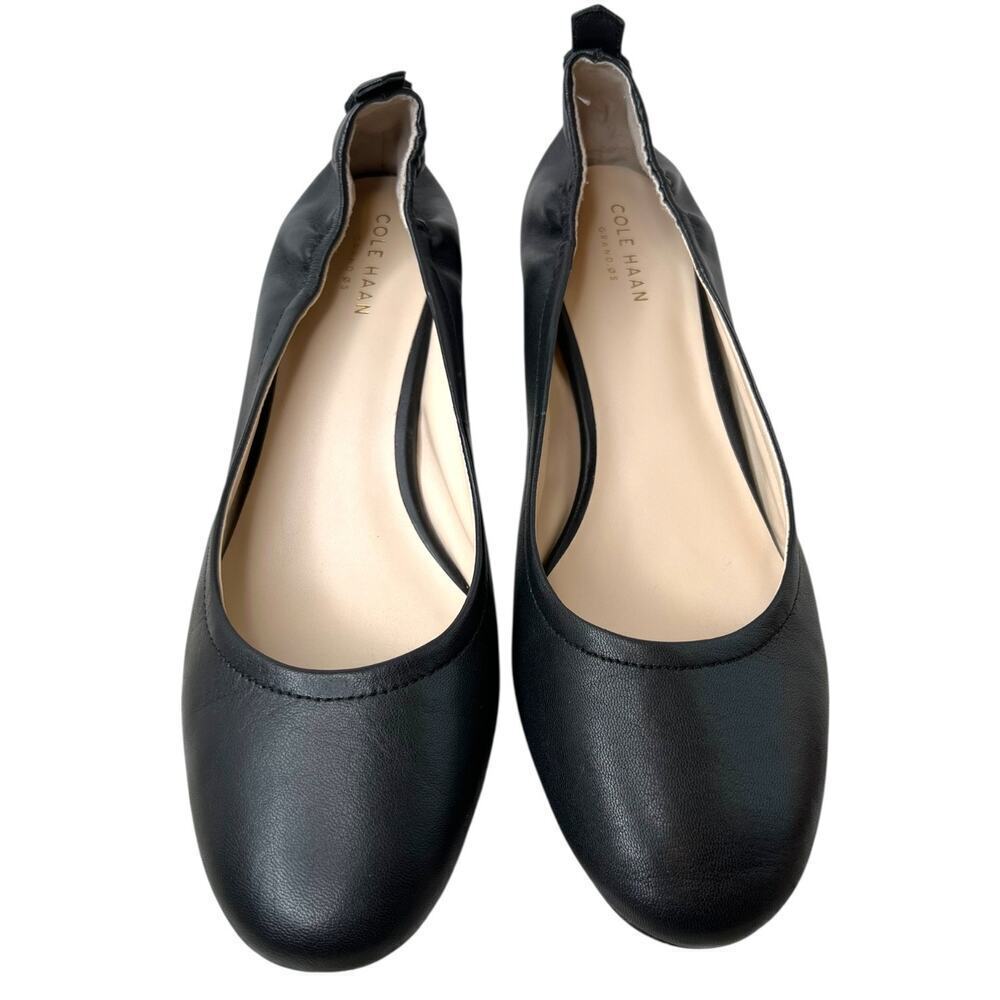 Cole Haan Addalie Pump Slip Resistant 2" Block Heel in Black Leather Womens 8.5B